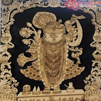 श्रीद्वारिकधीश और श्रीनाथजी वुडन फ्रेंम